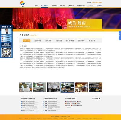 深圳佰瑞特網(wǎng)站 營(yíng)銷型LED產(chǎn)品網(wǎng)站 UI界面 品牌形象